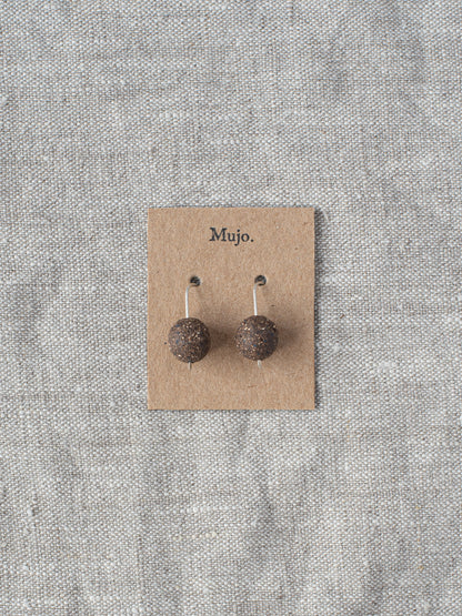 Stoneware Drop Earrings - Circles