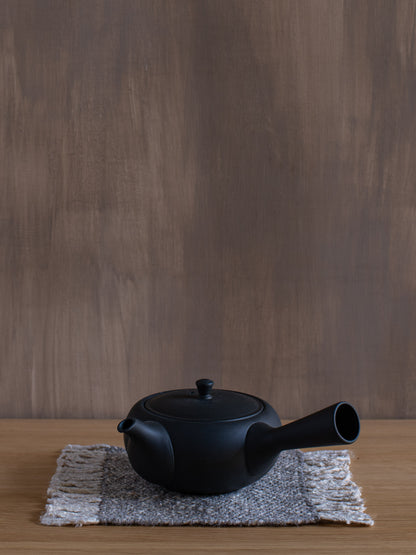 Handwoven Silk & Wool Teapot Mat - Grey