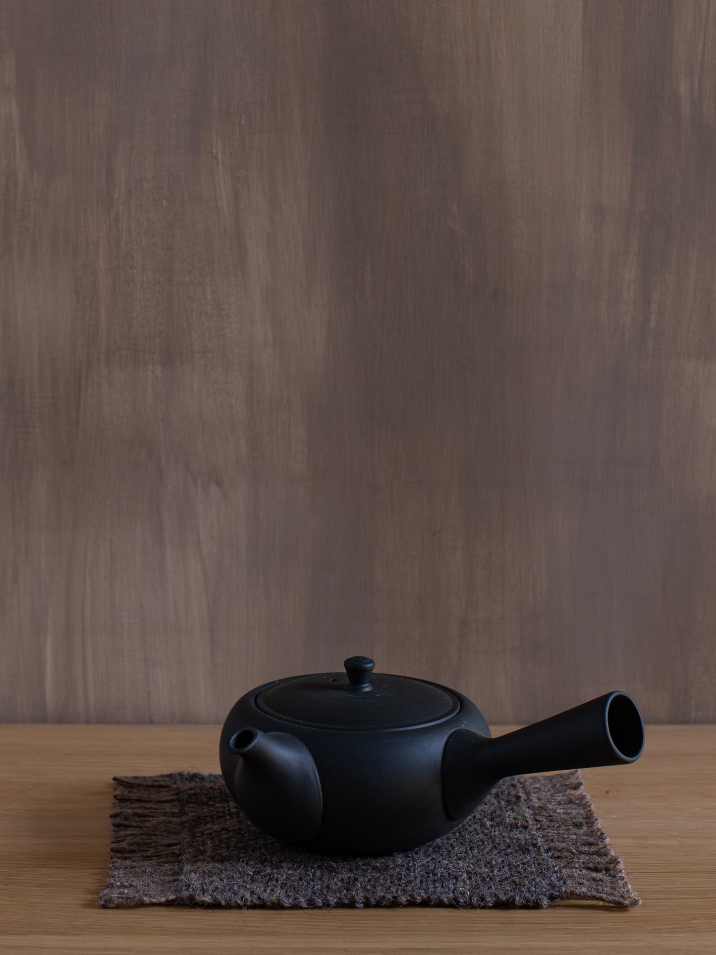 Handwoven Silk & Wool Teapot Mat - Umber