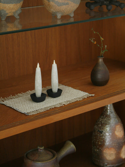 Handwoven Linen & Indigo Mat