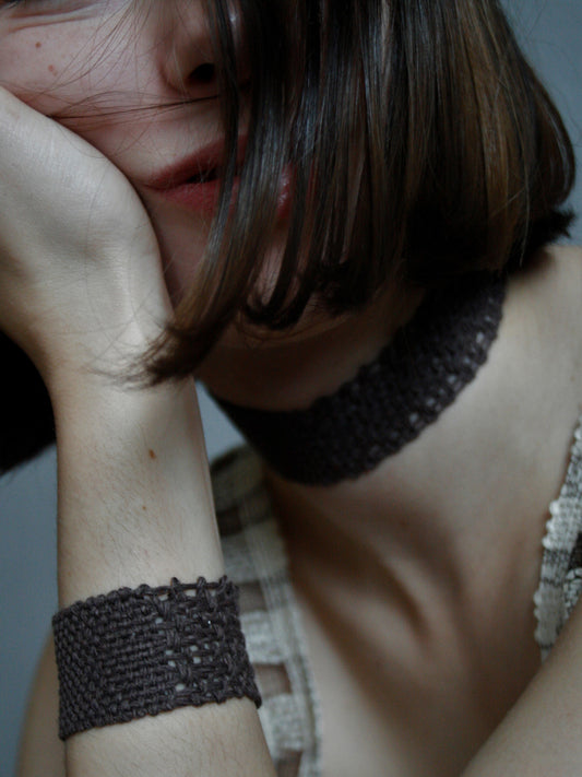 Split Paper Cuff Bracelet - Umber