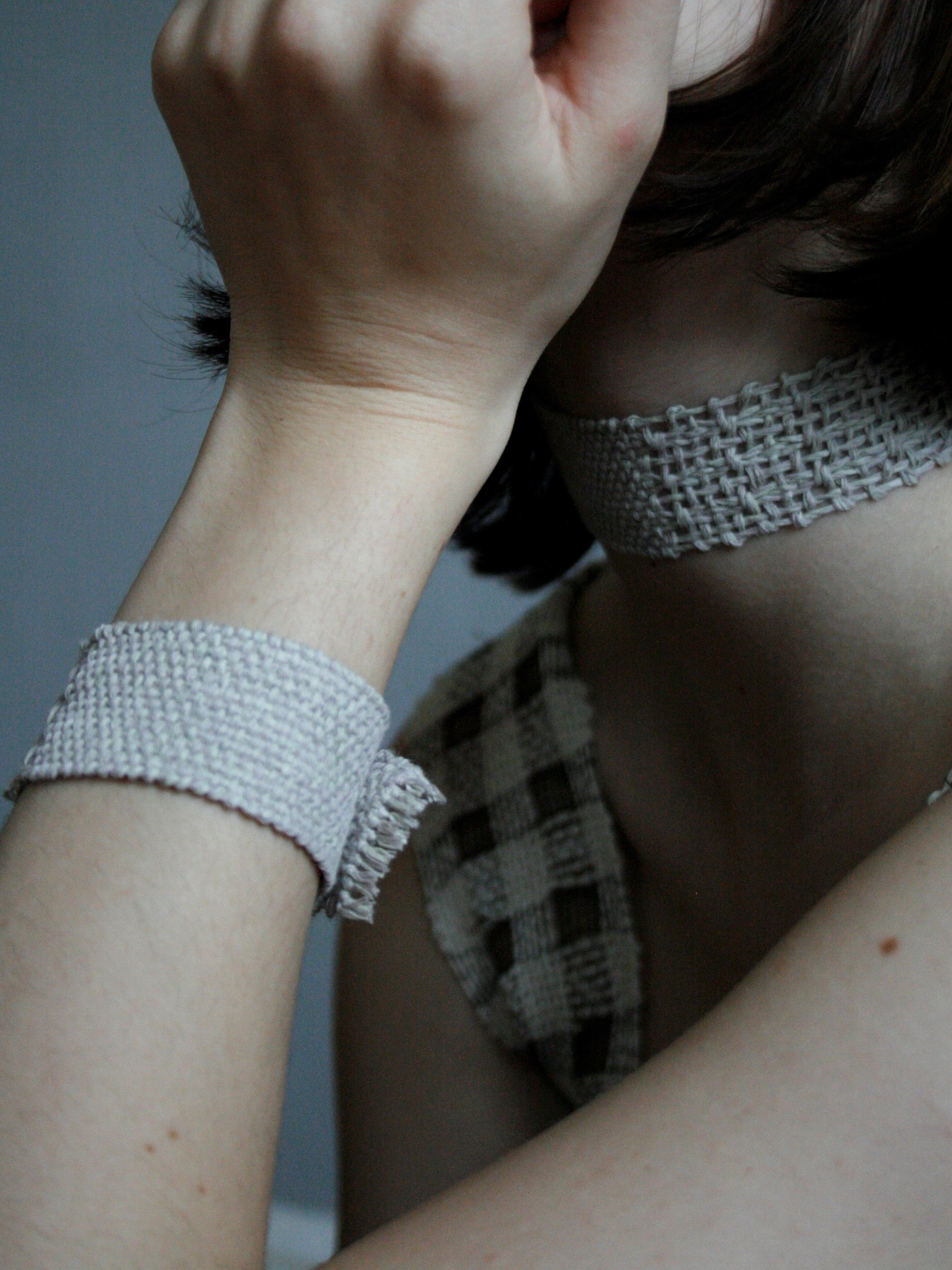 Split Paper Cuff Bracelet - Linen