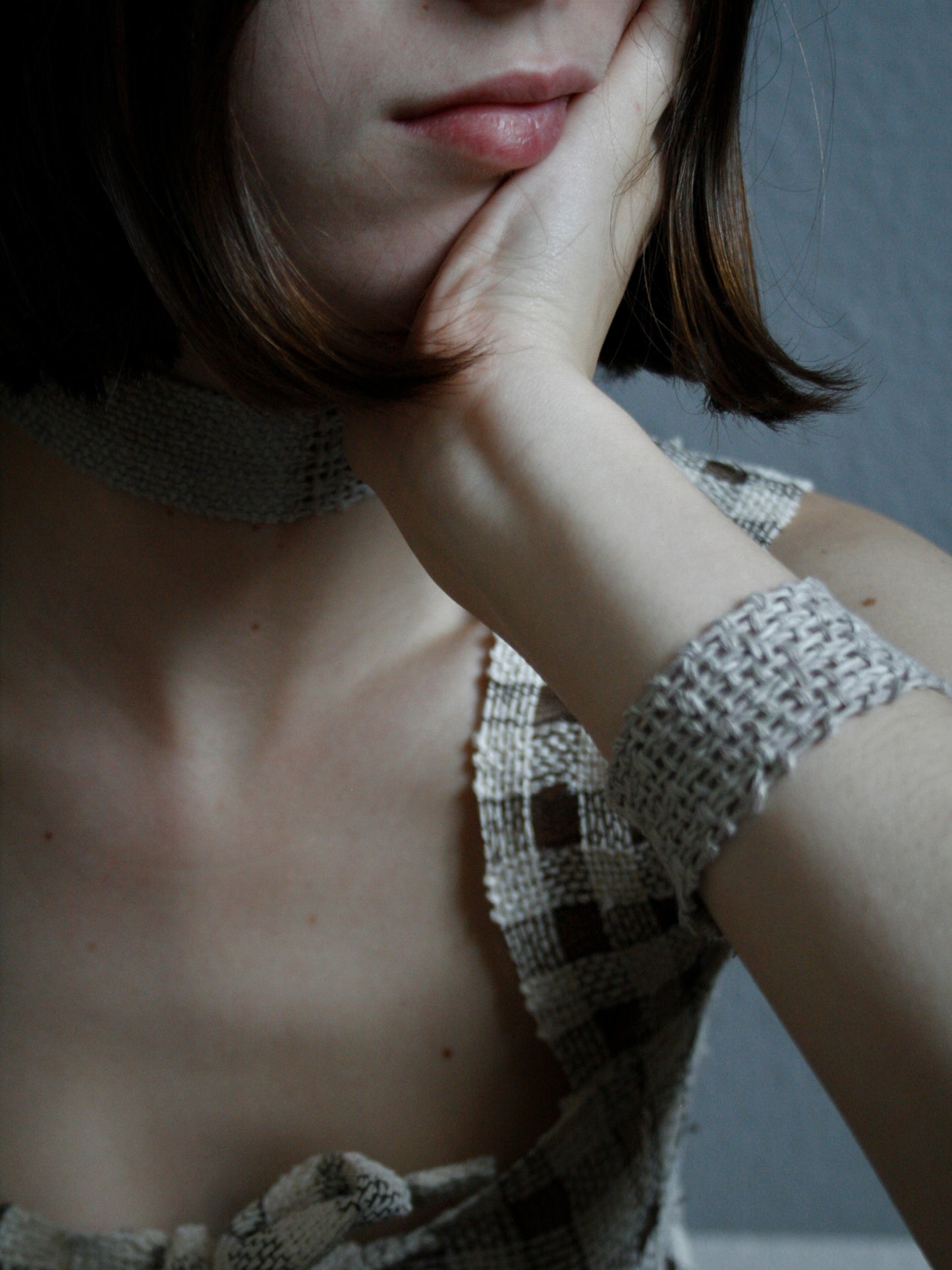 Split Paper Cuff Bracelet - Linen