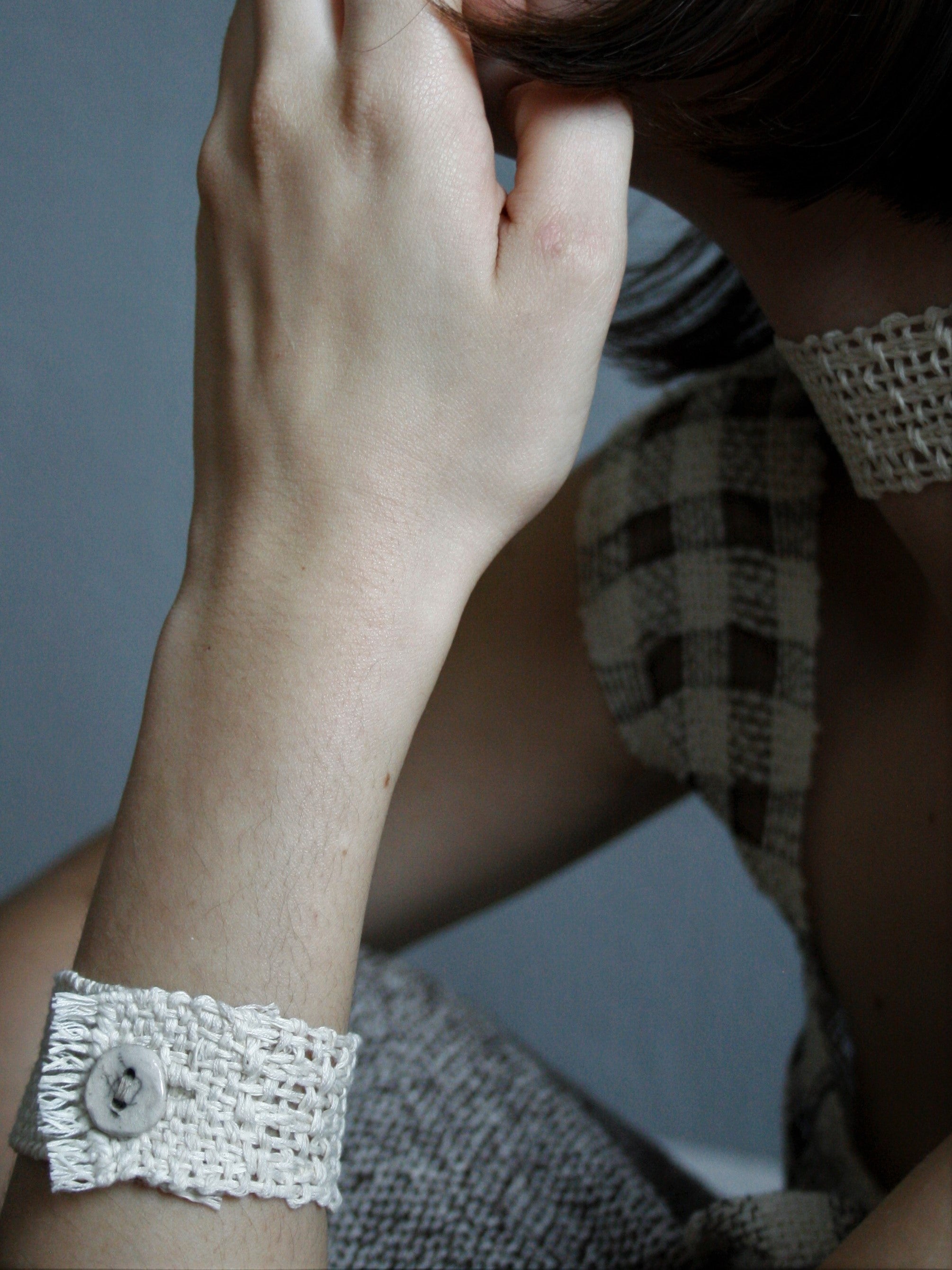 Split Paper Cuff Bracelet - Off White