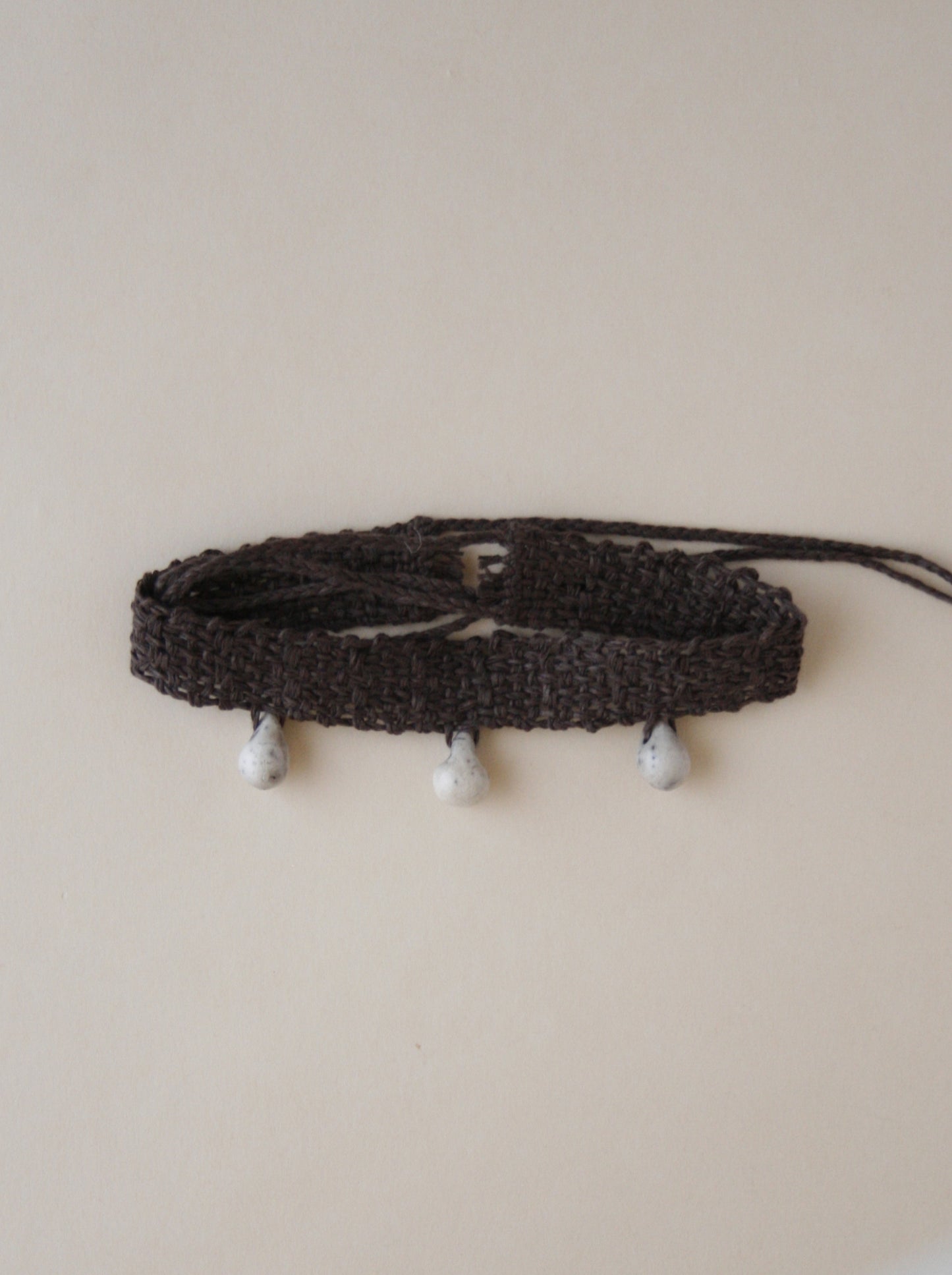 Lace Tri Drop Collar - Umber