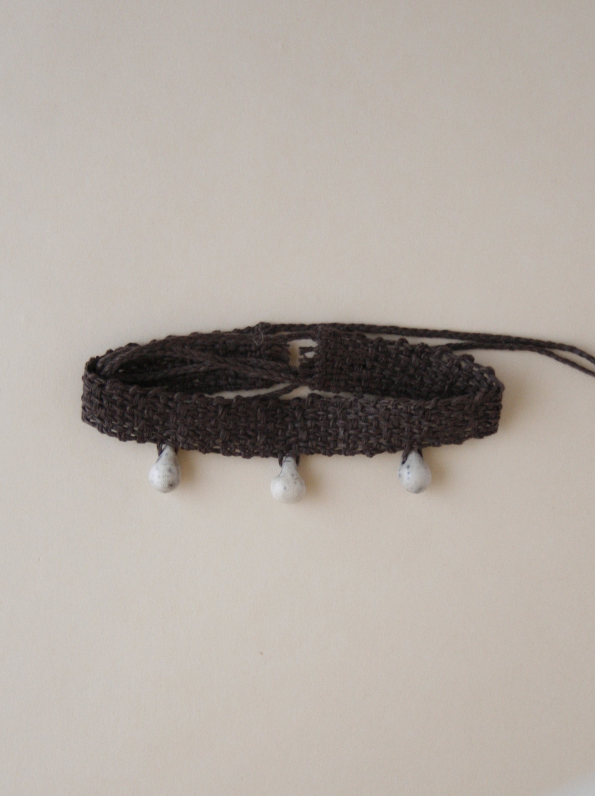 Lace Tri Drop Collar - Umber
