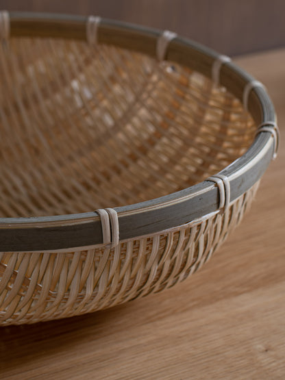 Deep Bamboo Colander Bowl