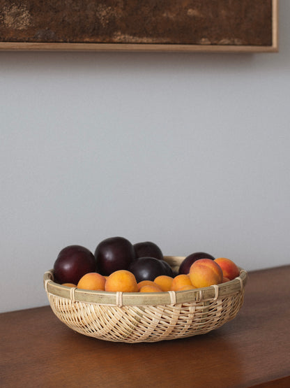 Deep Bamboo Colander Bowl