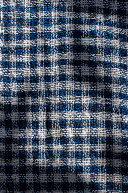 Handwoven Hand Towel - Indigo Check