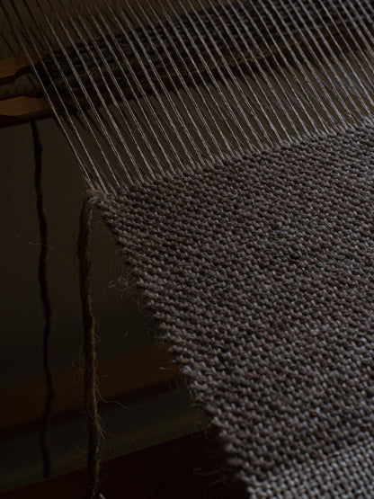 Handwoven Wool Mat - Natural