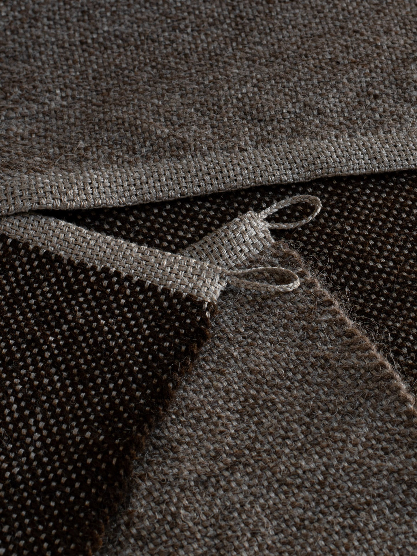 Handwoven Wool Mat - Natural