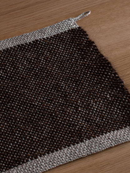 Handwoven Wool Mat - Brown