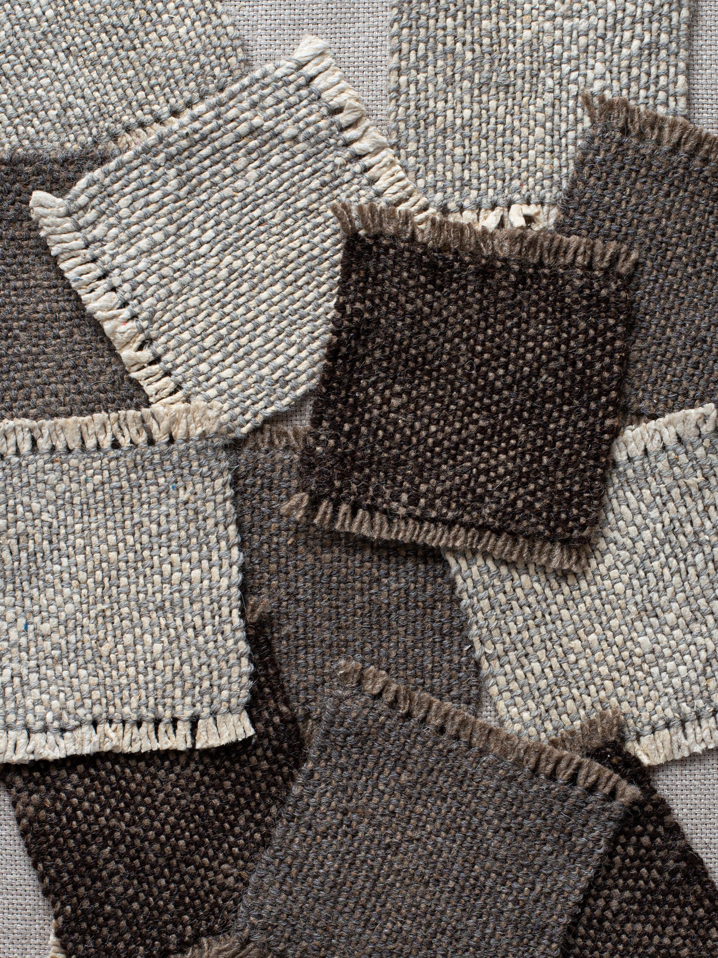 Handwoven Silk & Wool Coaster - Brown