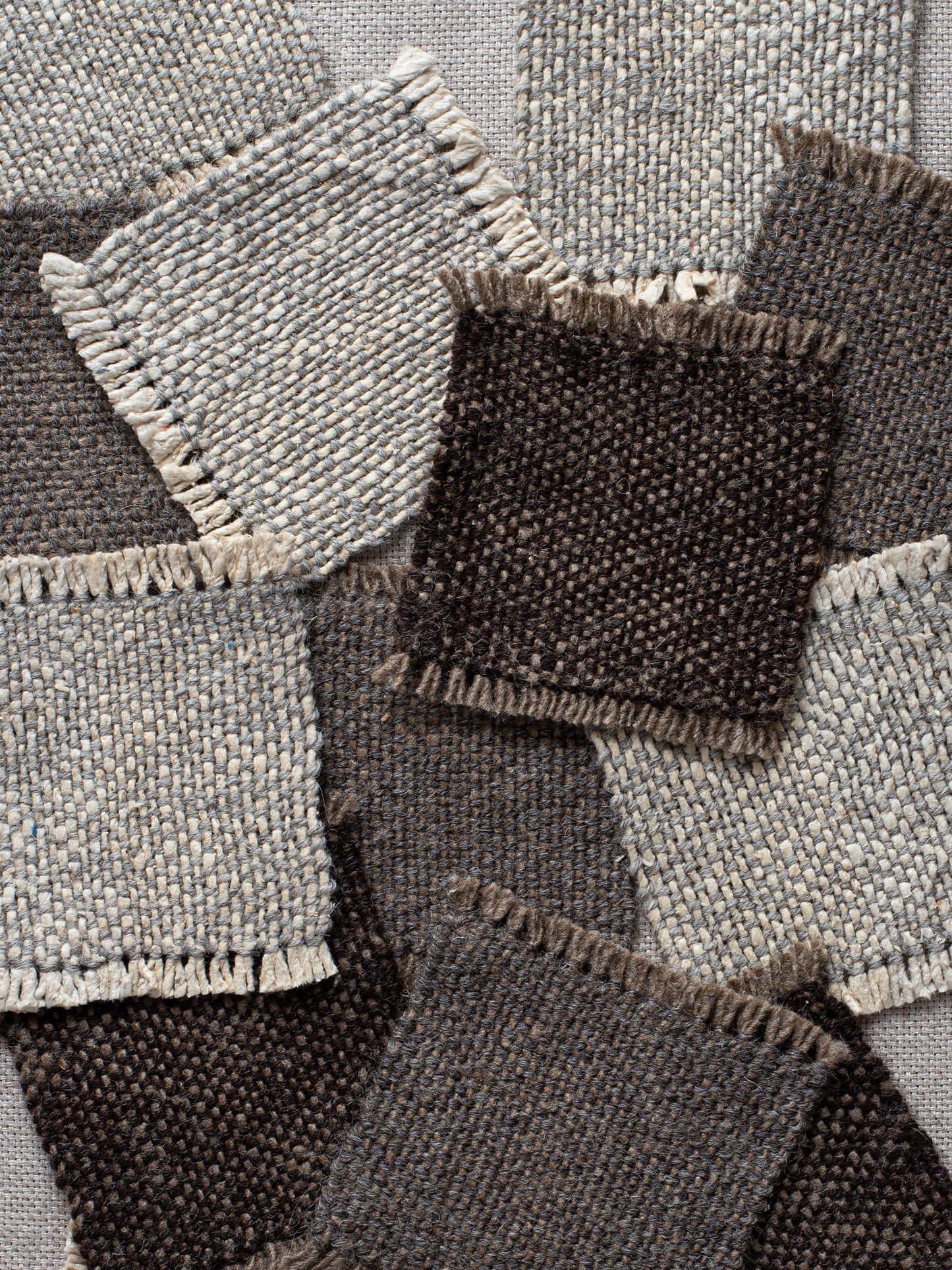 Handwoven Silk & Wool Coaster - Grey