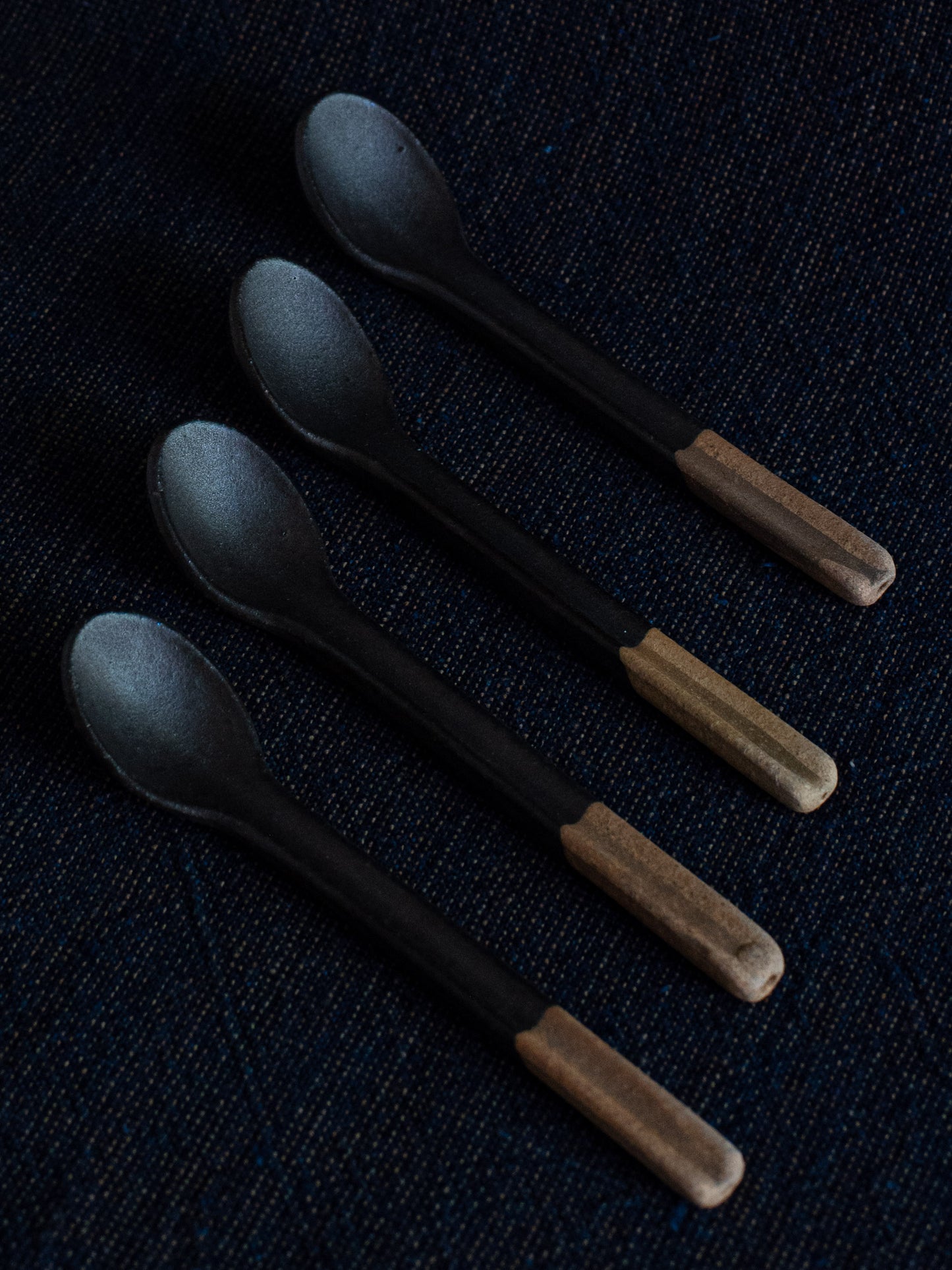 Ceramic Spoon - Black Rust