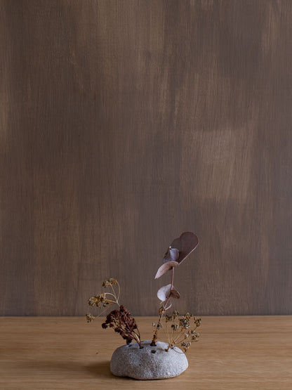 Ikebana Vase - Light Stoneware