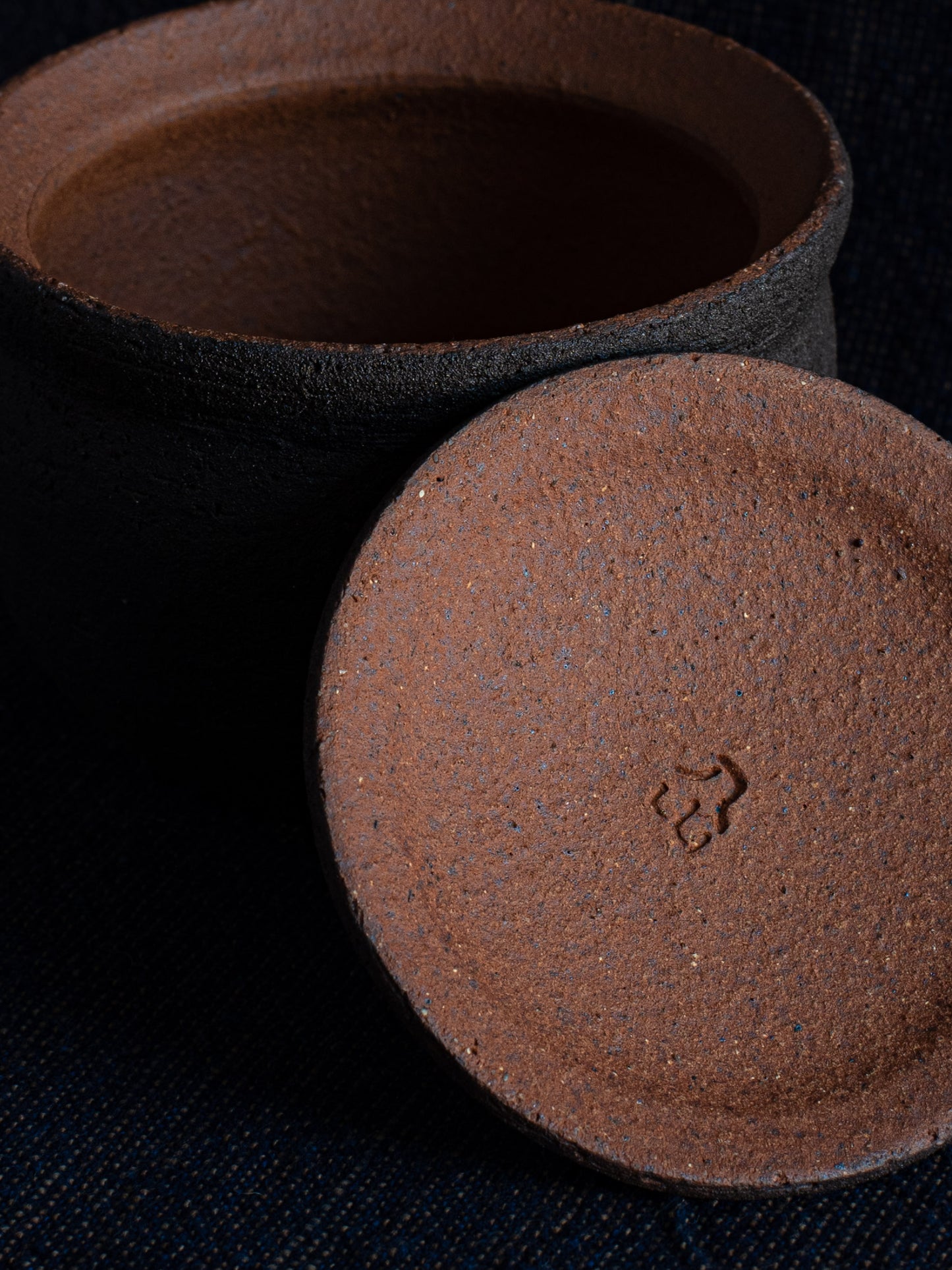 Lidded Salt Pot - Charcoal (Large)