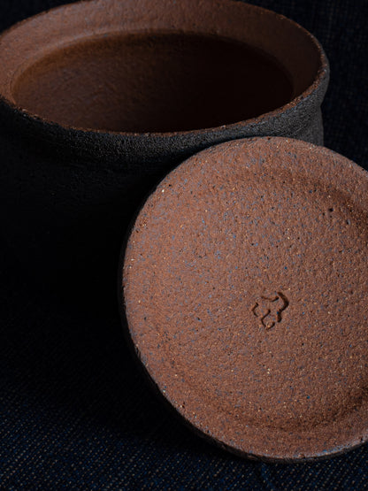 Lidded Salt Pot - Charcoal (Large)