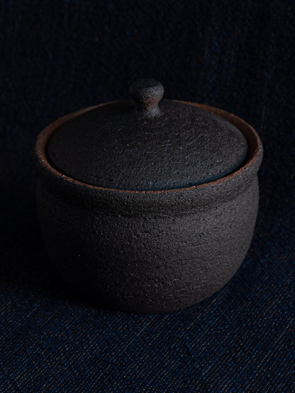 Lidded Salt Pot - Charcoal (Large)