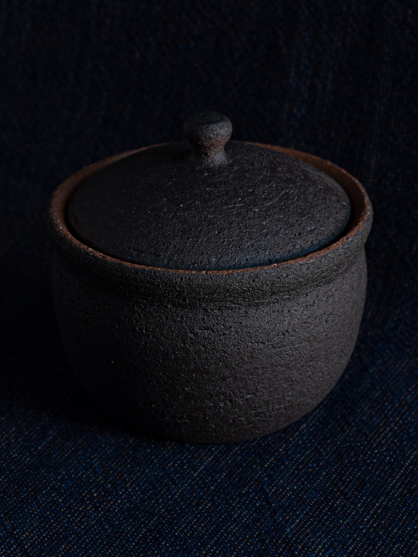 Lidded Salt Pot - Charcoal (Large)