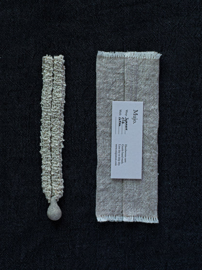 Light Stoneware Single Drop Necklace - Linen