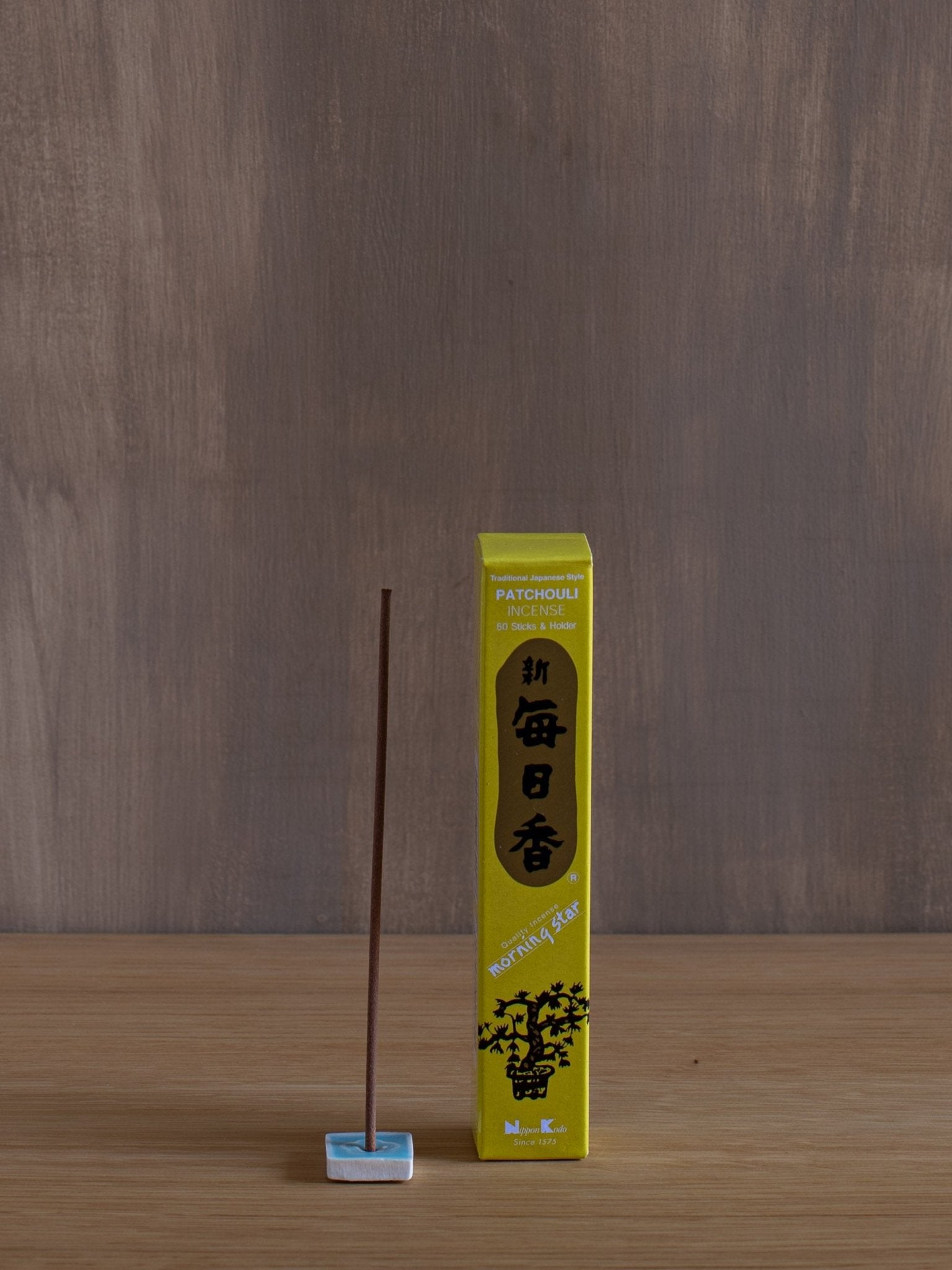 Nippon Kodo Morning Star Patchouli Incense – 50 Sticks With Incense Holder – Japanese Aromatherapy