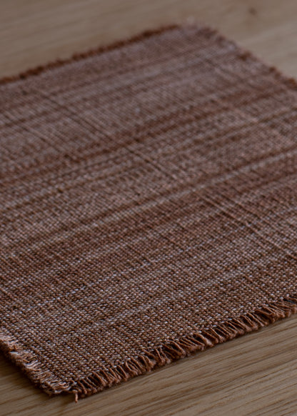 Handwoven Persimmon Teapot Mat
