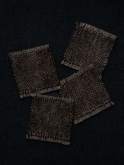 Handwoven Silk & Wool Coaster - Brown