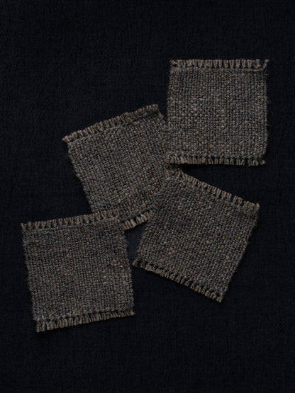 Handwoven Silk & Wool Coaster - Umber